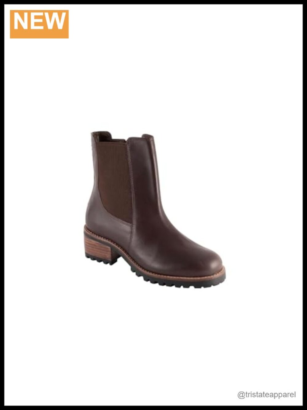 Leather Chelsea Boots for Women Mid-Calf Zip Waterproof Round Toe Wedge